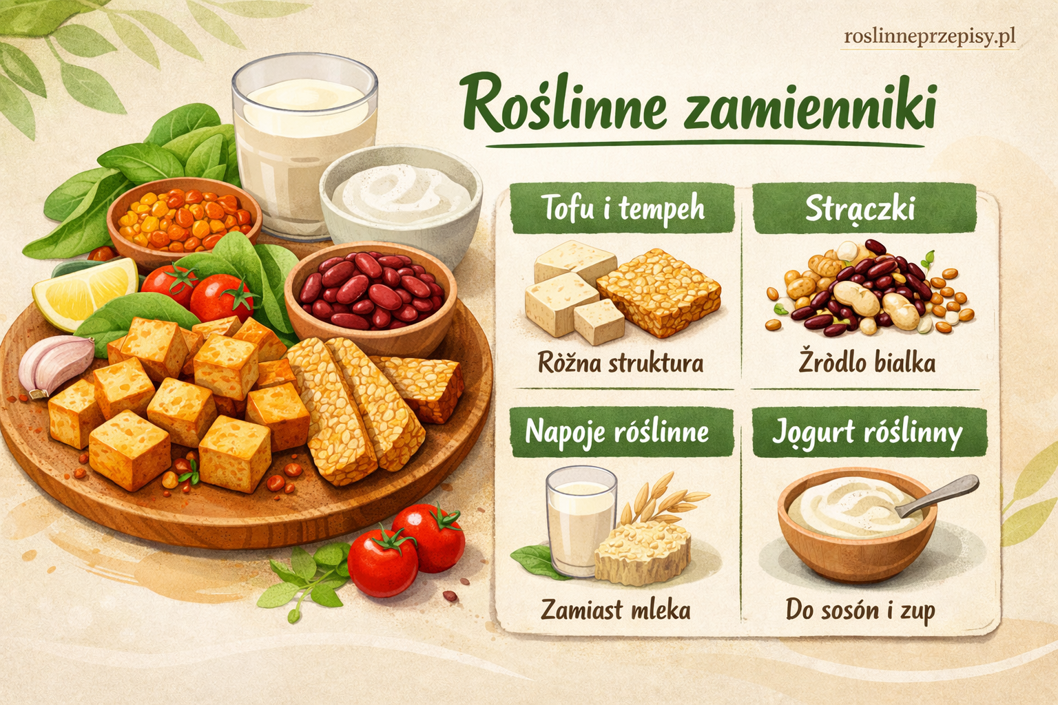 Dieta wegańska w praktyce – tofu, tempeh, strączki i najlepsze zamienniki mięsa oraz nabiału — FAU_IMAGE1