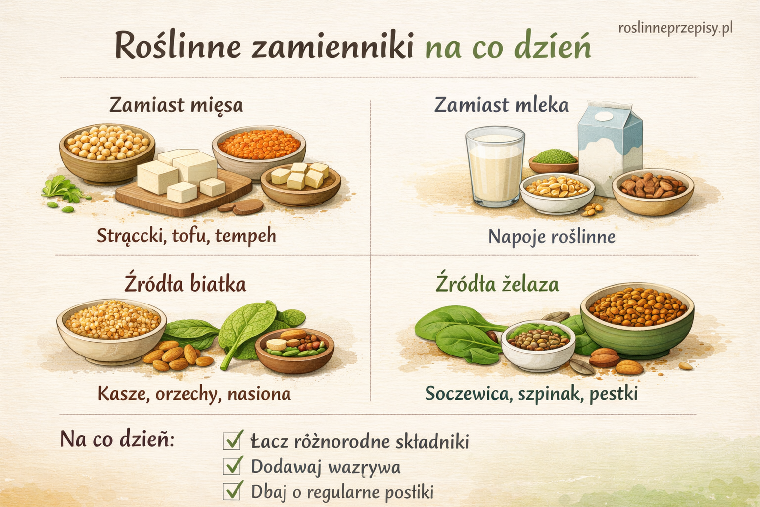 Weganizm bez mitów – najlepsze produkty roślinne, źródła białka i żelaza oraz sprytne zamienniki na co dzień — FAU_IMAGE2