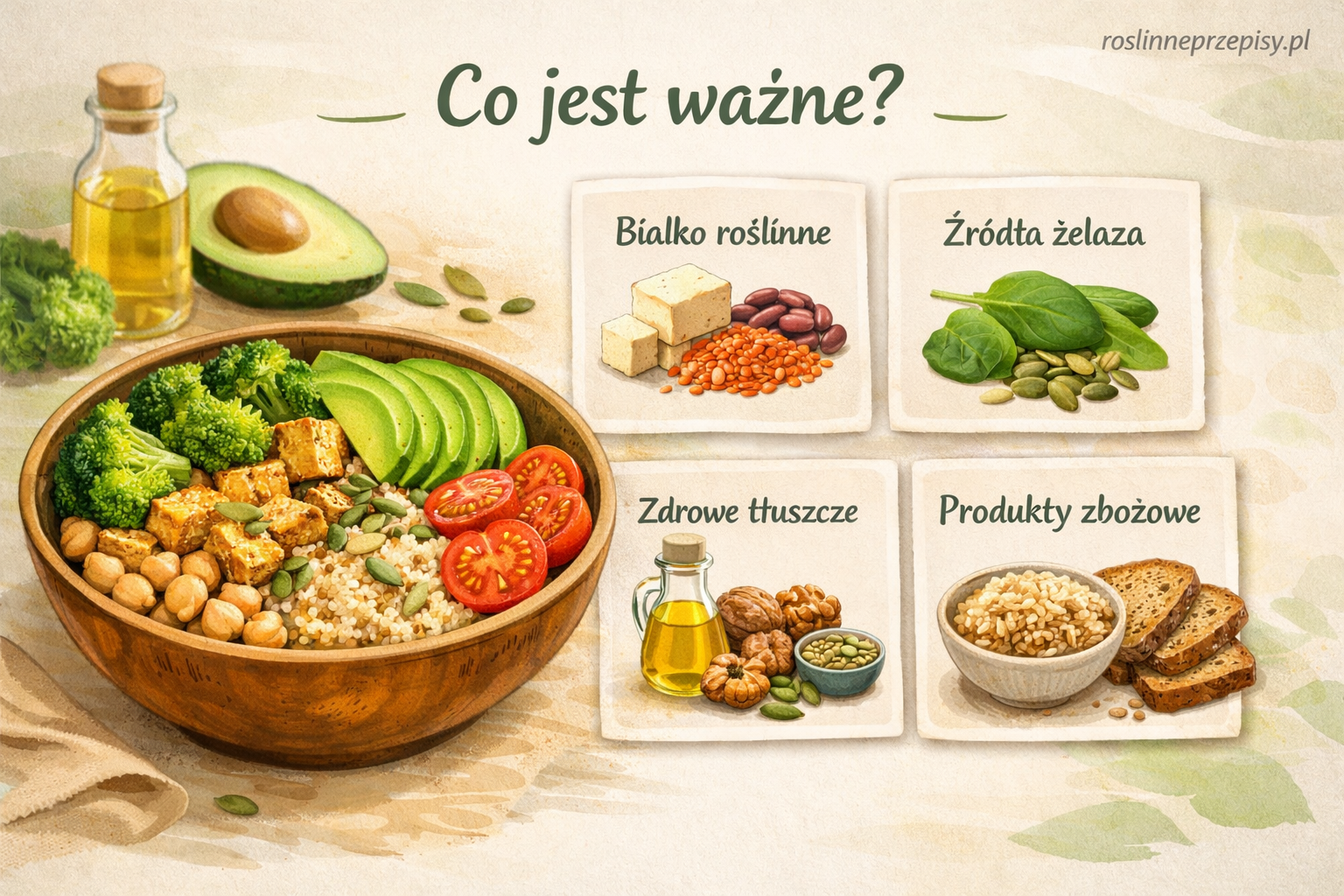 Jak komponować dietę wegańską, by nie zabrakło białka, żelaza i zdrowych tłuszczów roślinnych? — FAU_IMAGE1