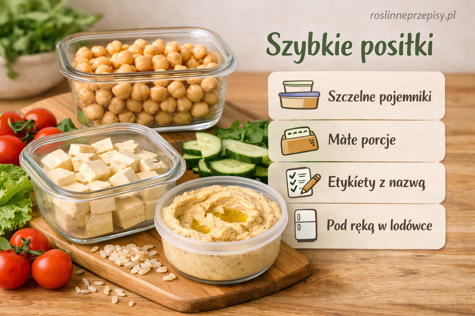 Jak przechowywać tofu, hummus i ugotowane strączki, żeby roślinne posiłki składało się szybciej? — FAU_IMAGE1