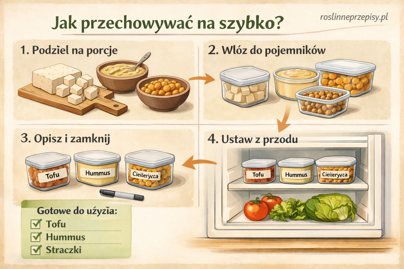 Jak przechowywać tofu, hummus i ugotowane strączki, żeby roślinne posiłki składało się szybciej? — FAU_IMAGE2