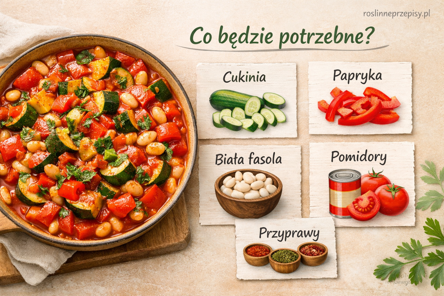 Leczo z cukinii i białej fasoli – prosty roślinny obiad na co dzień — FAU_IMAGE1