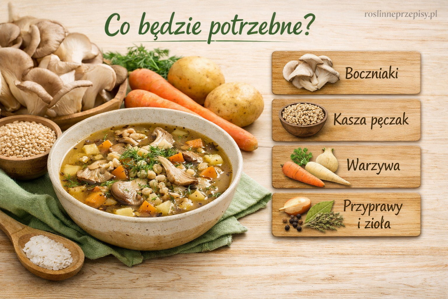 Zupa grzybowa z boczniakami i pęczakiem – domowa, sycąca i pełna smaku — FAU_IMAGE1