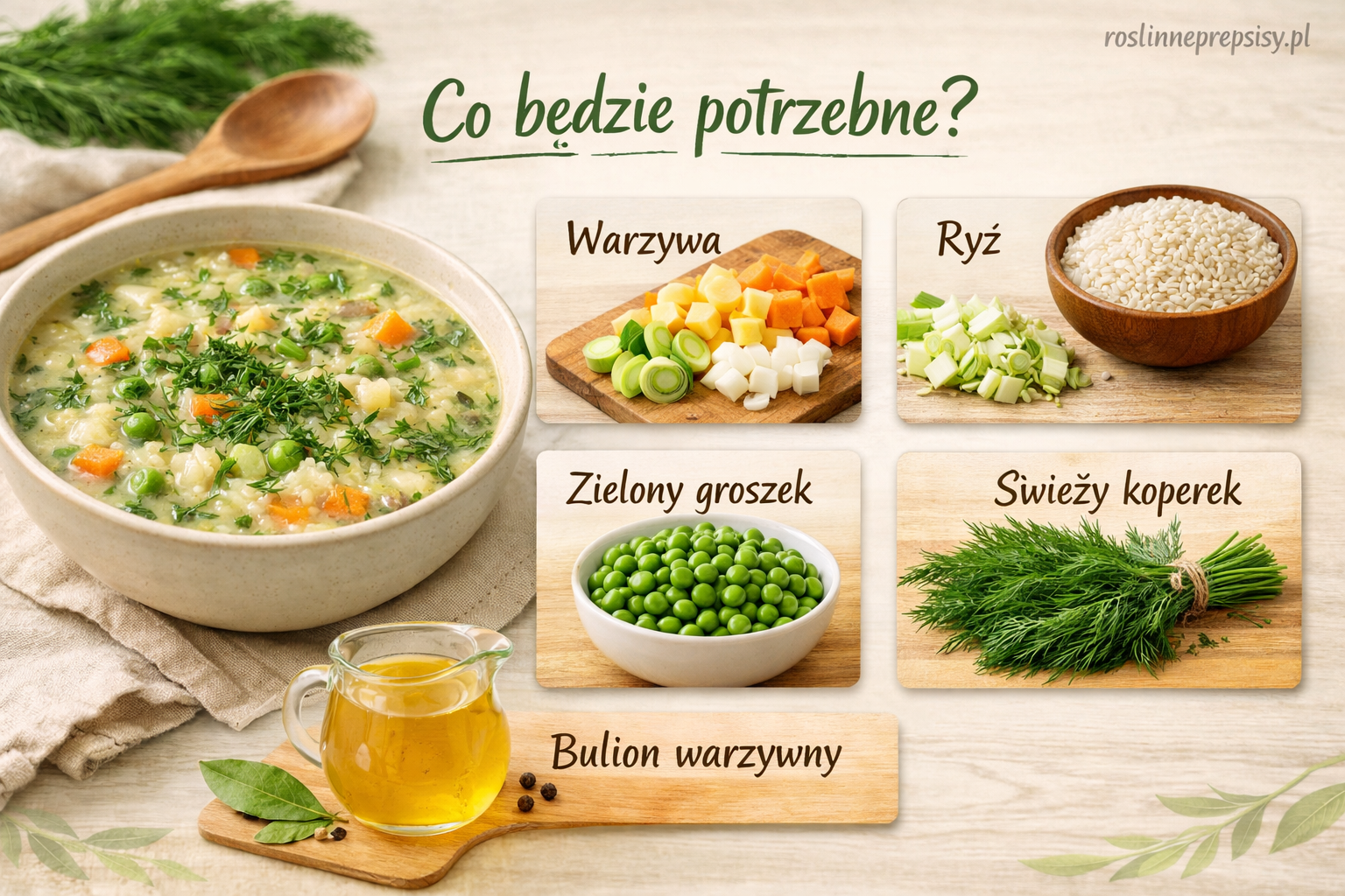 Zupa koperkowa z ryżem i groszkiem – lekka, domowa i pełna smaku — FAU_IMAGE1